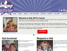 Tablet Screenshot of hatsoffforcancer.org